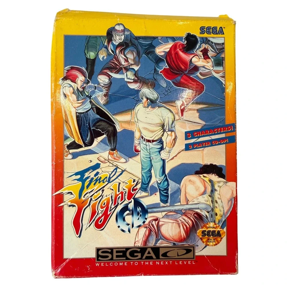 Final Fight CD Sega 1993 NA / Complete in Box CIB / Manual Reg Card / Game Case